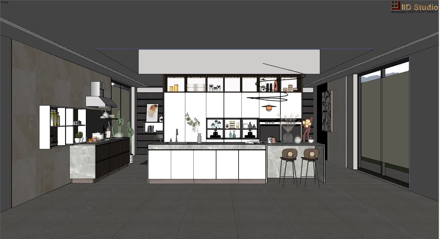 Kitchen fully parametric Resizable manufacturable 0015 3D model_21