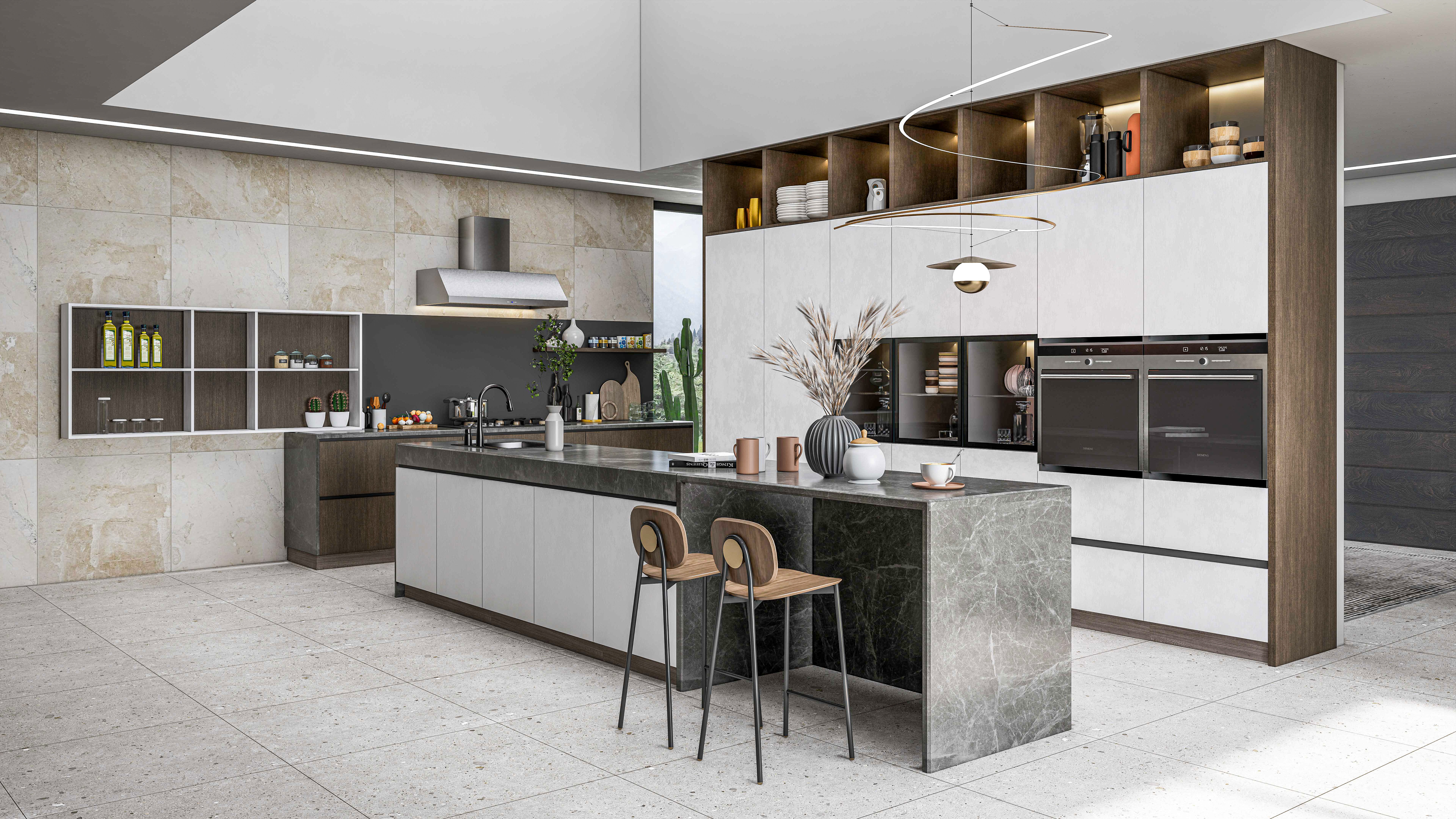 Kitchen fully parametric Resizable manufacturable 0015 3D model_5