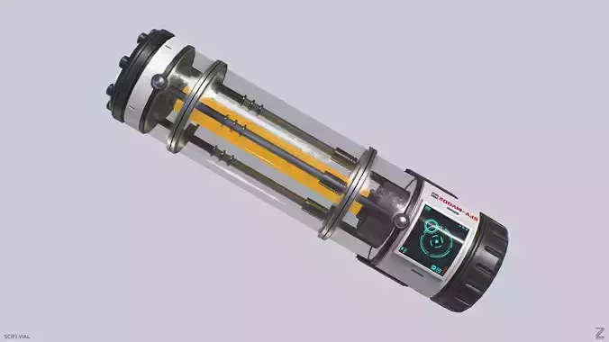 Scifi vial Low-poly 3D model
