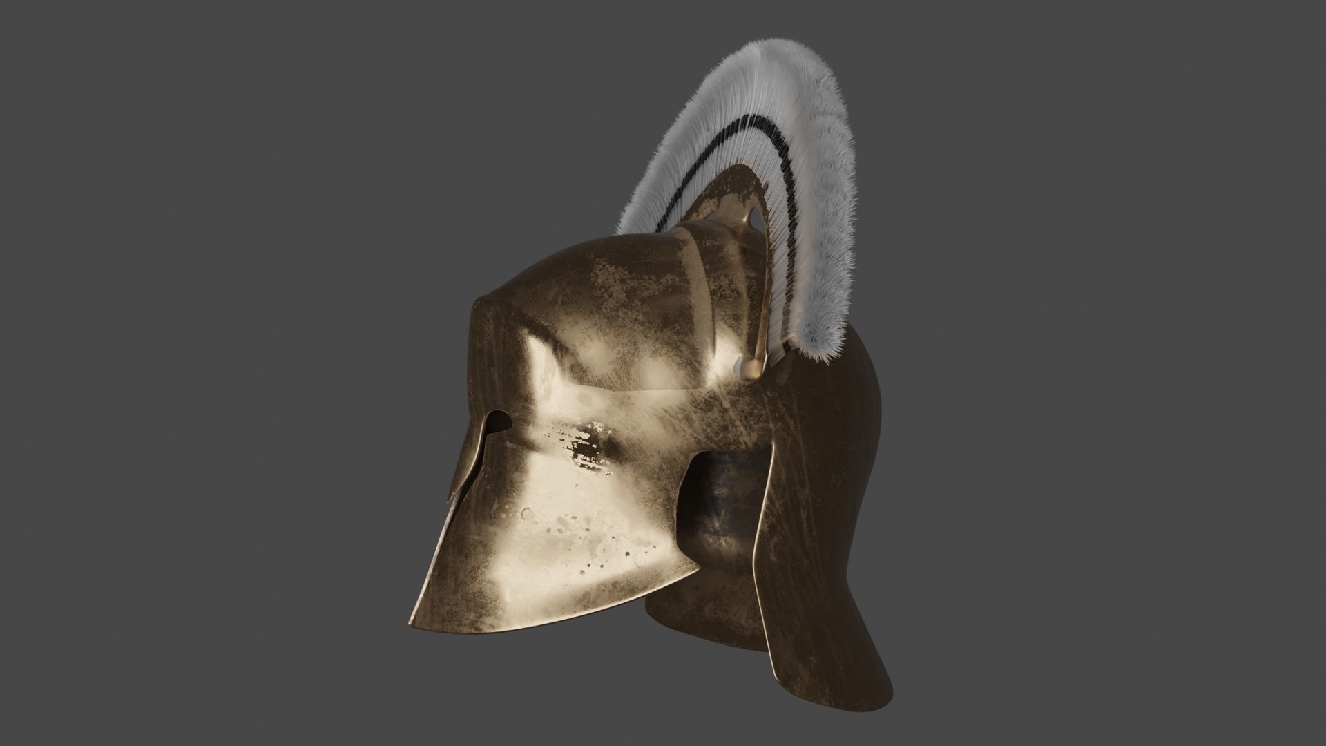 Bronze Helmet Free low-poly 3D model_1