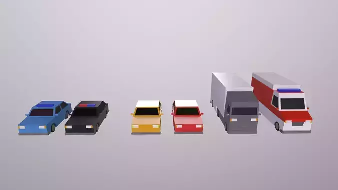 Lowpoly Car Set - Creativity with a Variety of Vehicles