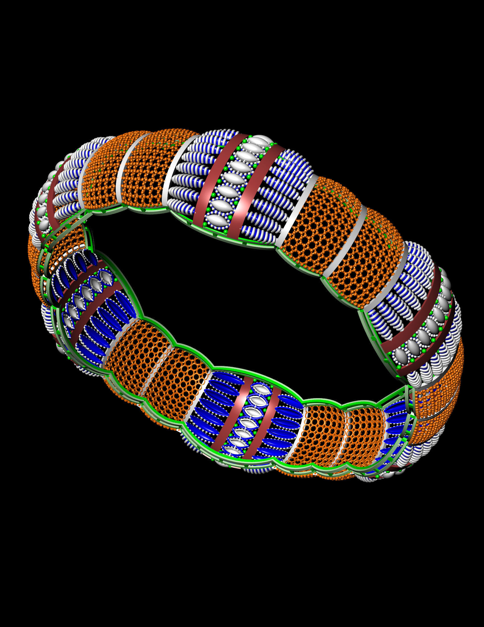 Traditional Indian Bangle 3D print model 3D model 3D printable | CGTrader