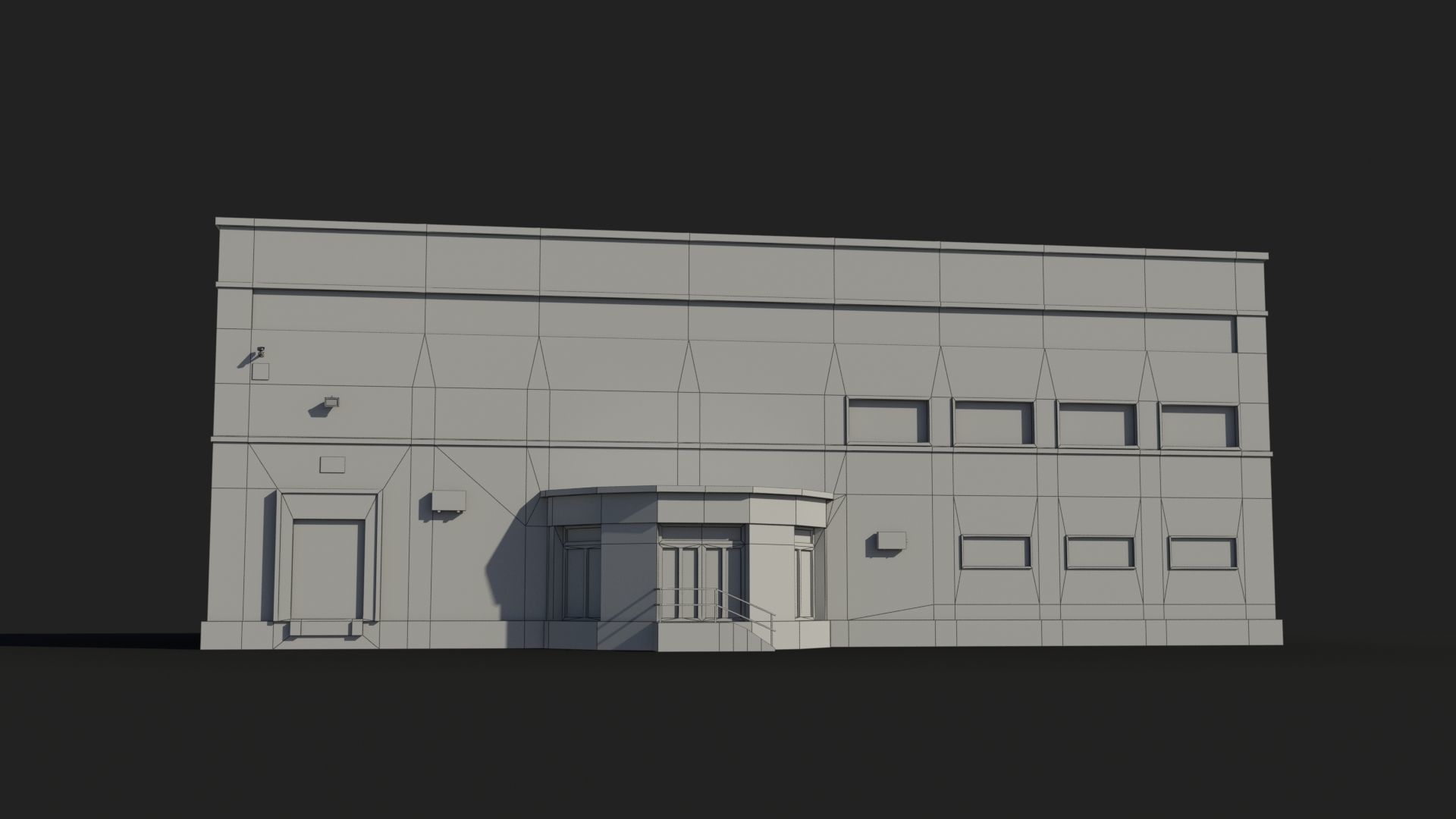 Factory x5 Low-poly 3D model_6