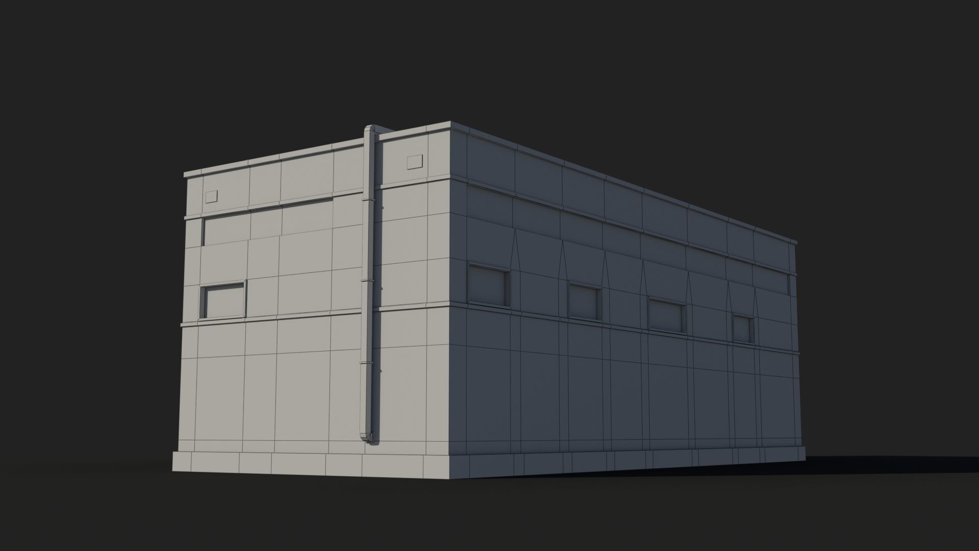 Factory x5 Low-poly 3D model_9