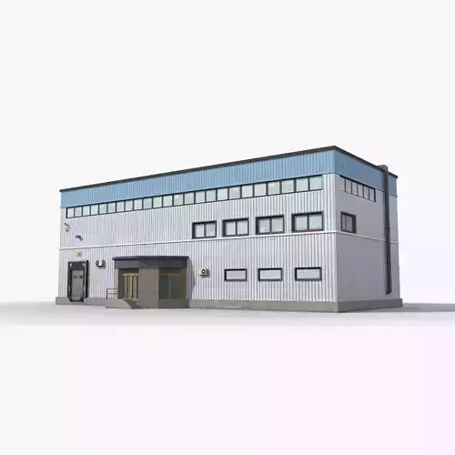Factory x5 Low-poly 3D model