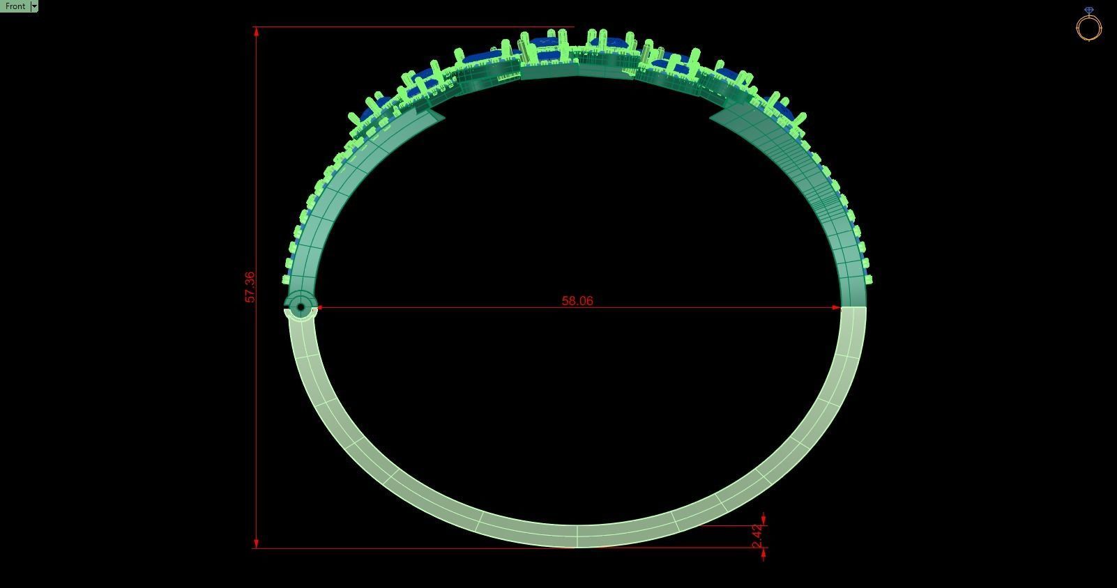 Bracelet 85 3D print model_8