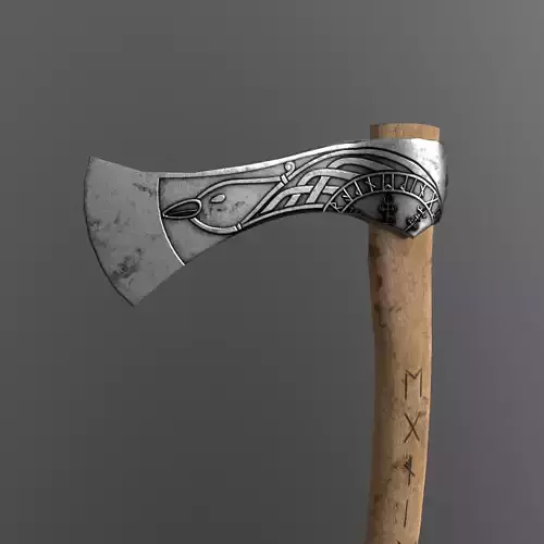 Viking Raven Axe Low-poly 3D model