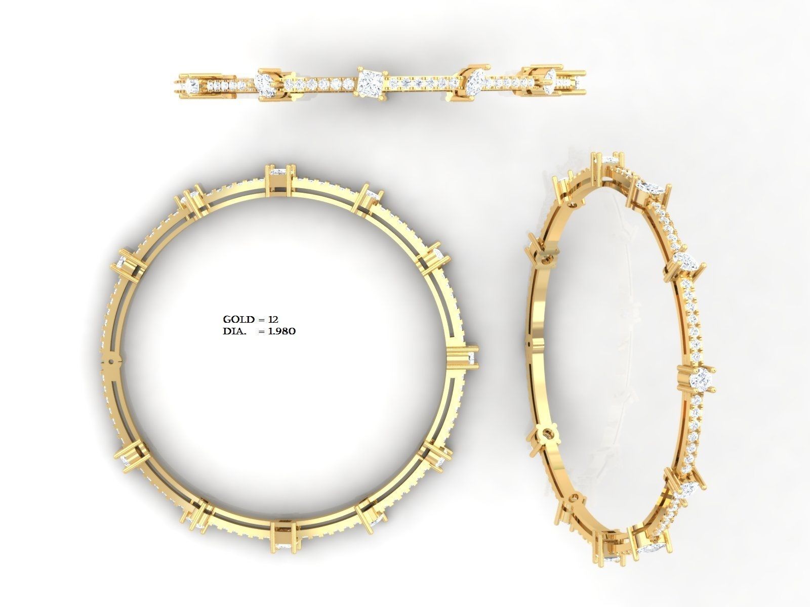 Bracelet 93 3D print model_6