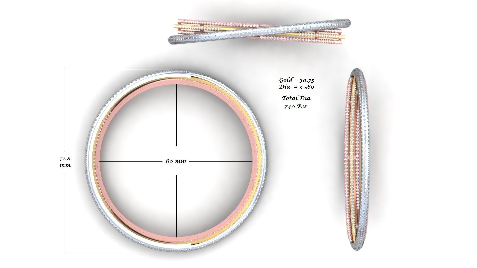 Bracelet 97 3D print model_5
