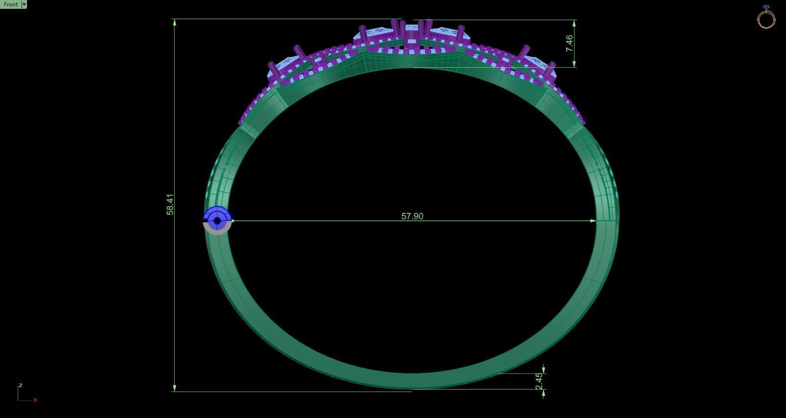 Bracelet 100 3D print model_9
