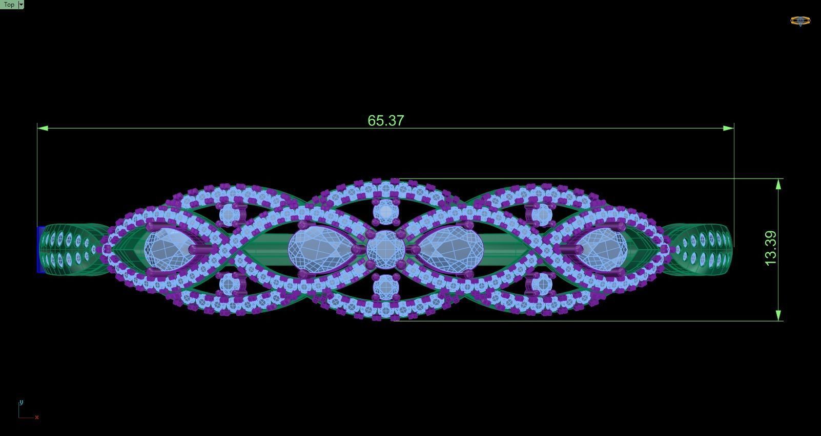 Bracelet 100 3D print model_8