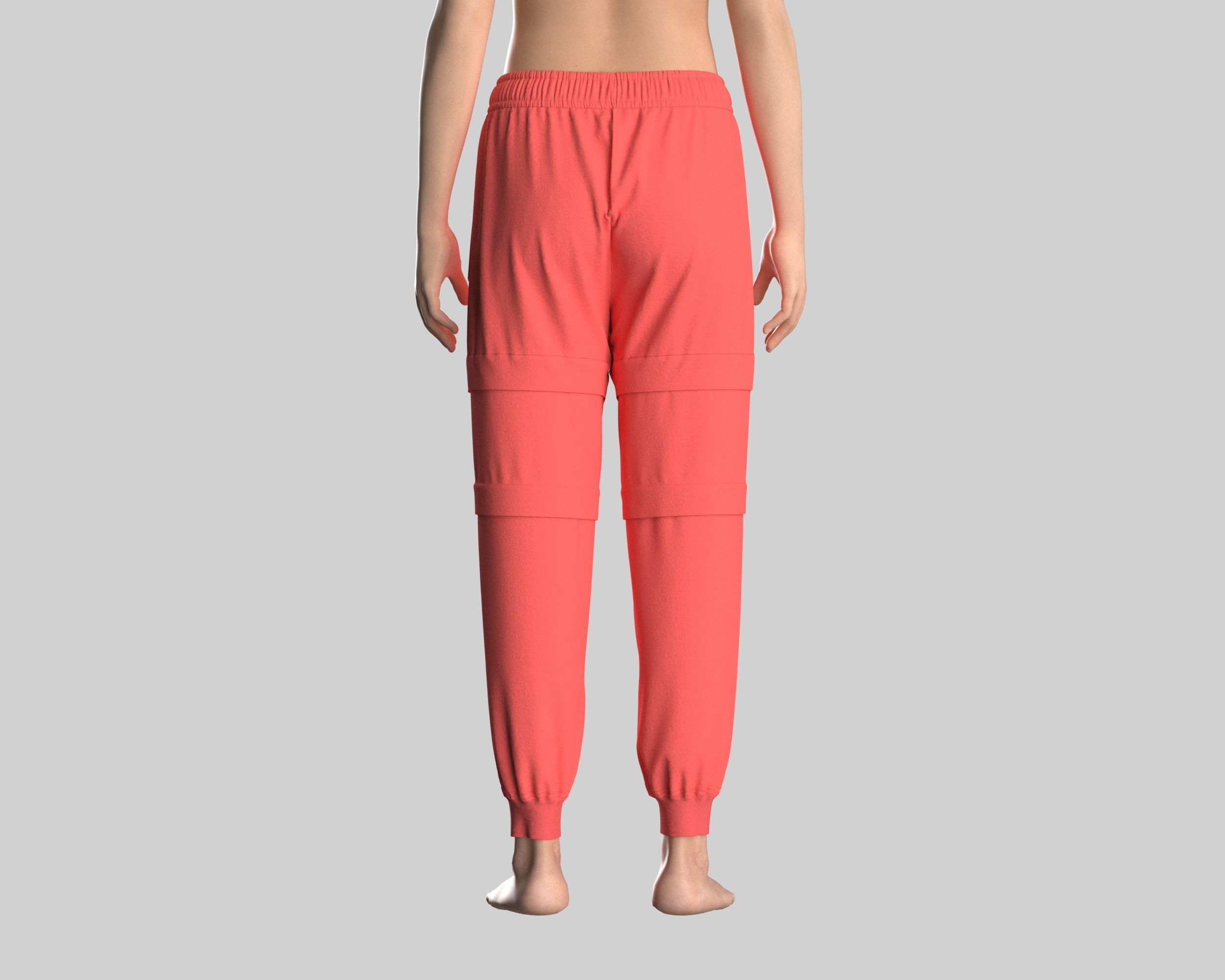 Ladies Jogger-Red 3D model_8