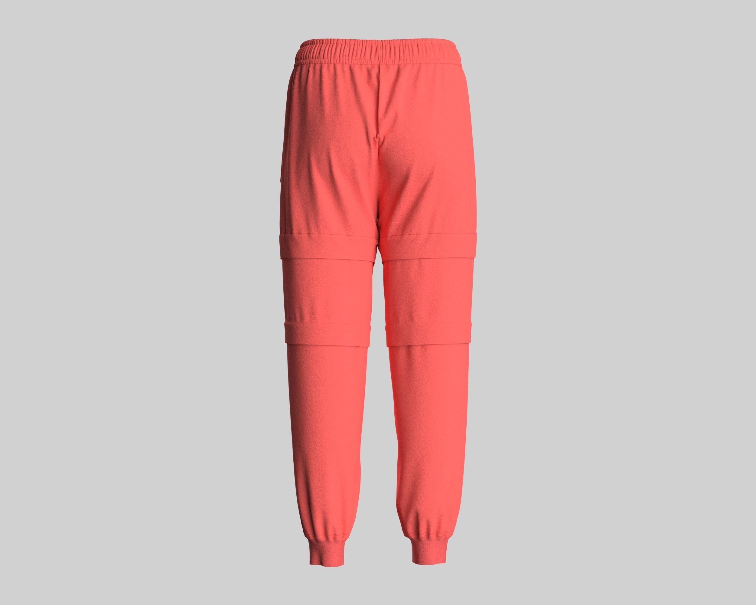 Ladies Jogger-Red 3D model_3
