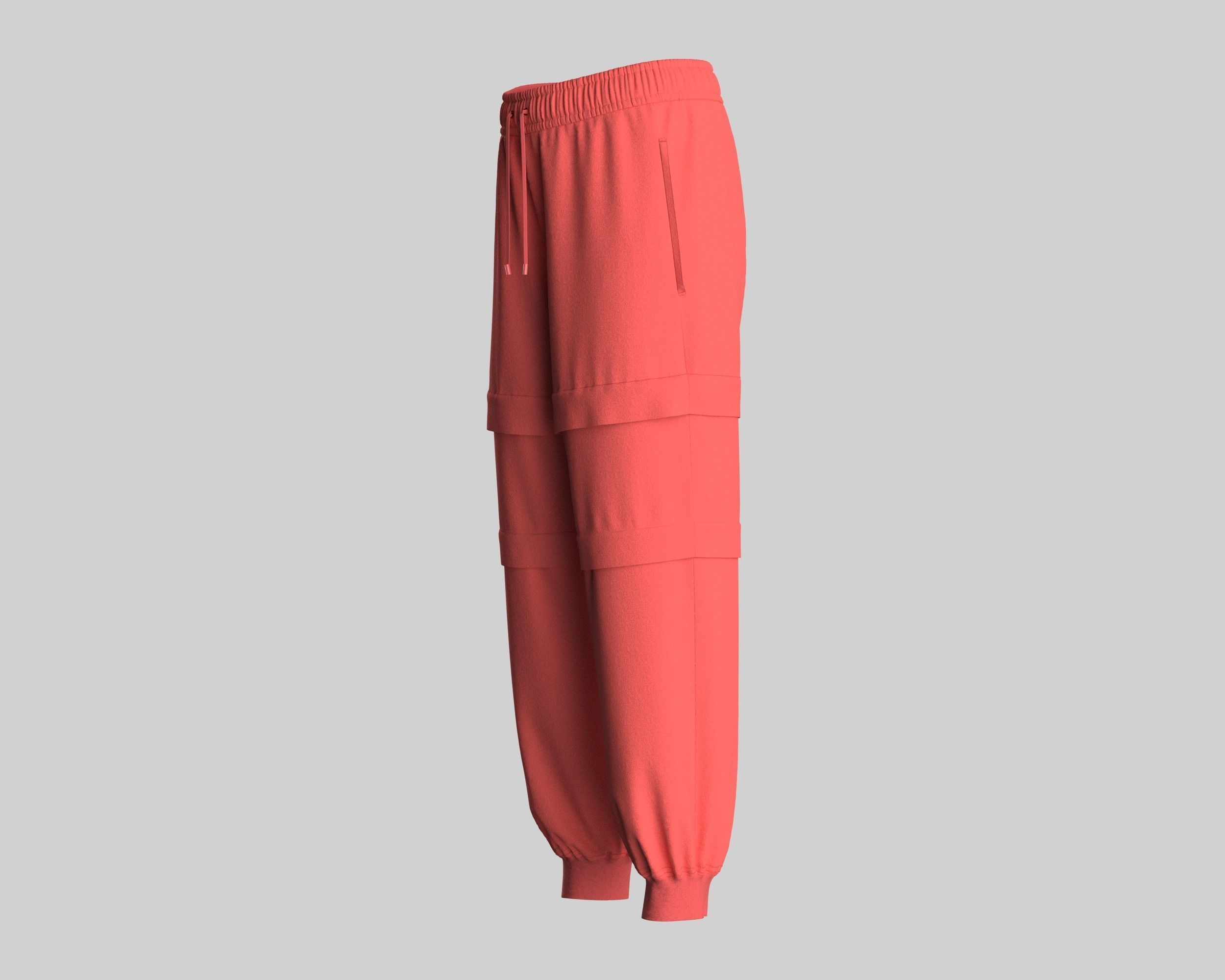 Ladies Jogger-Red 3D model_5