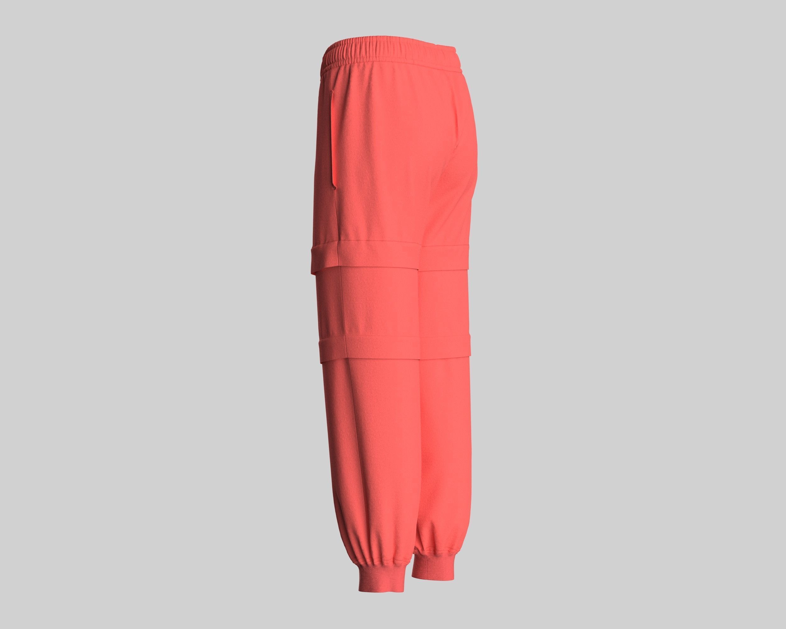 Ladies Jogger-Red 3D model_4