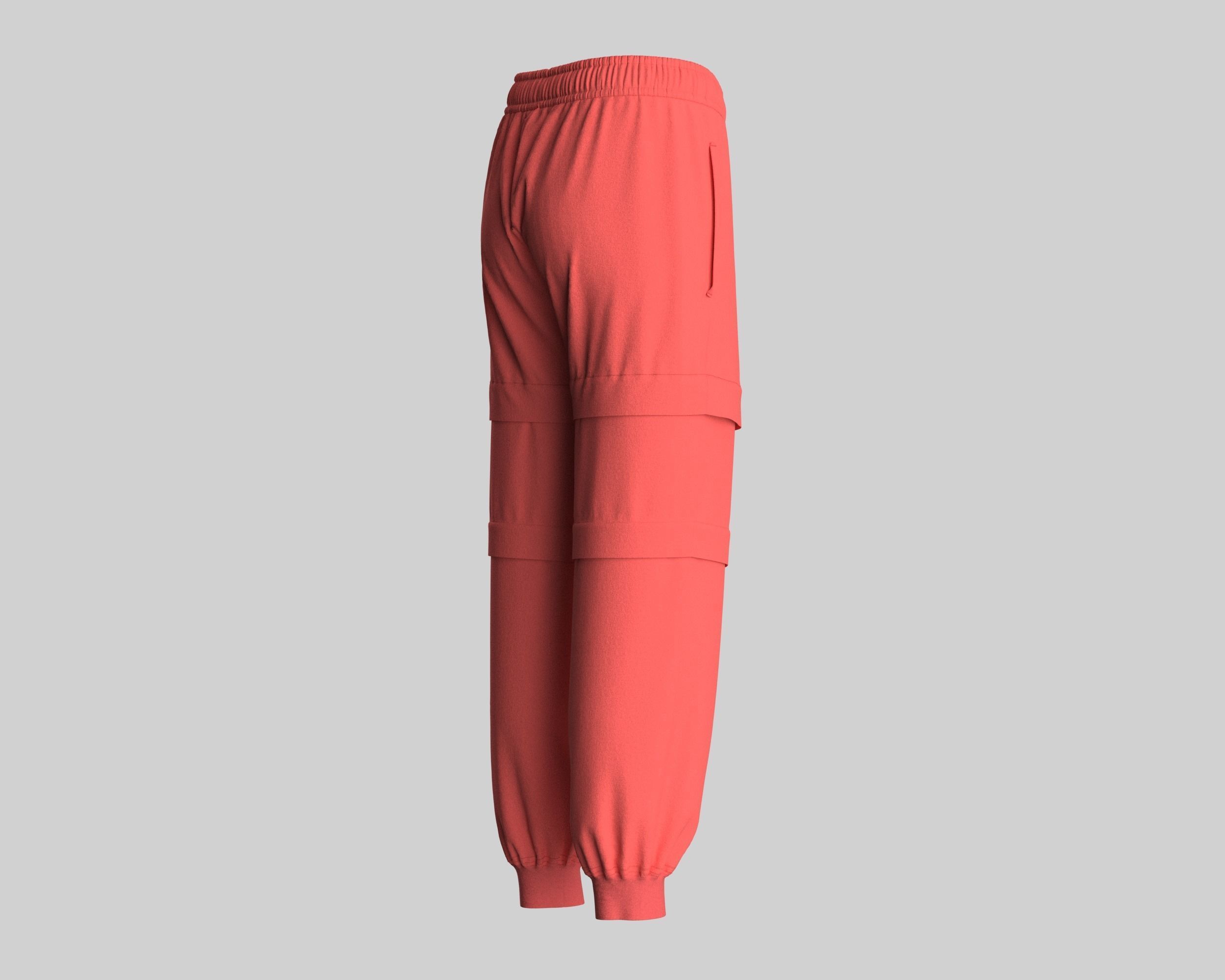 Ladies Jogger-Red 3D model_2