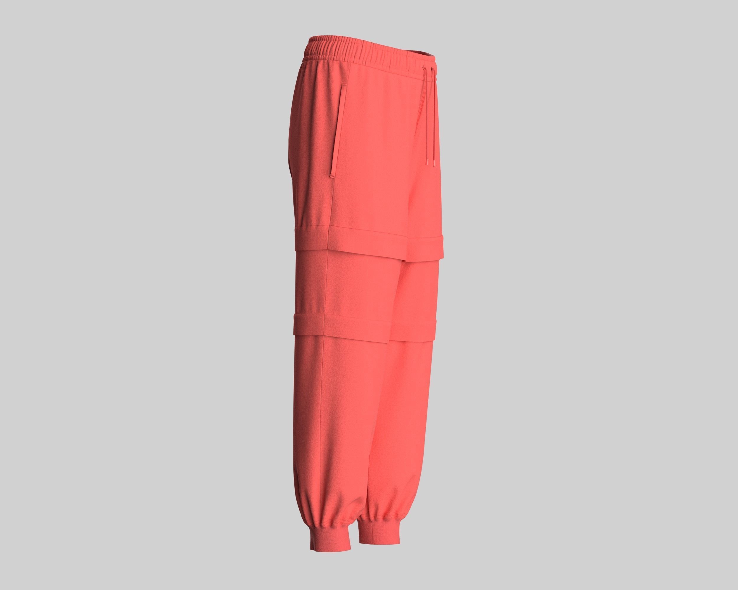 Ladies Jogger-Red 3D model_1