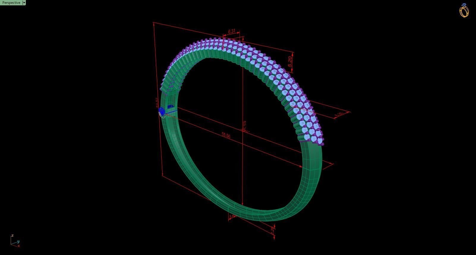 Bracelet 104 3D print model_9