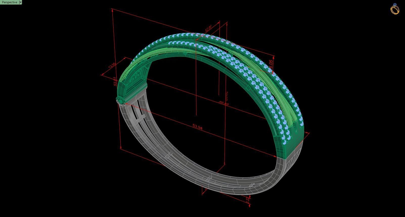 Bracelet 105  3D print model_8