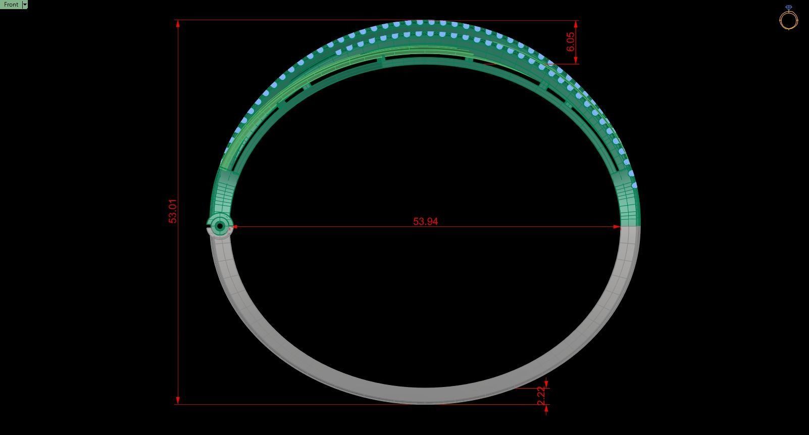 Bracelet 105  3D print model_7