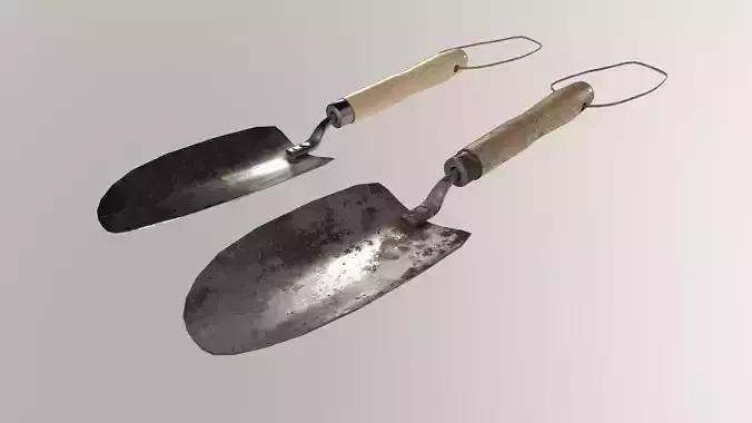 Small Shovel Low-poly 3D model