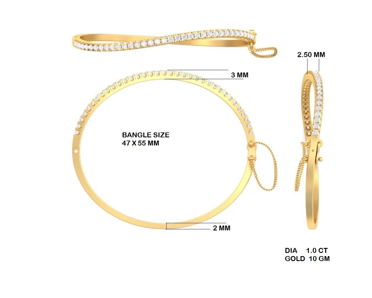 Bracelet 108 3D print model_5