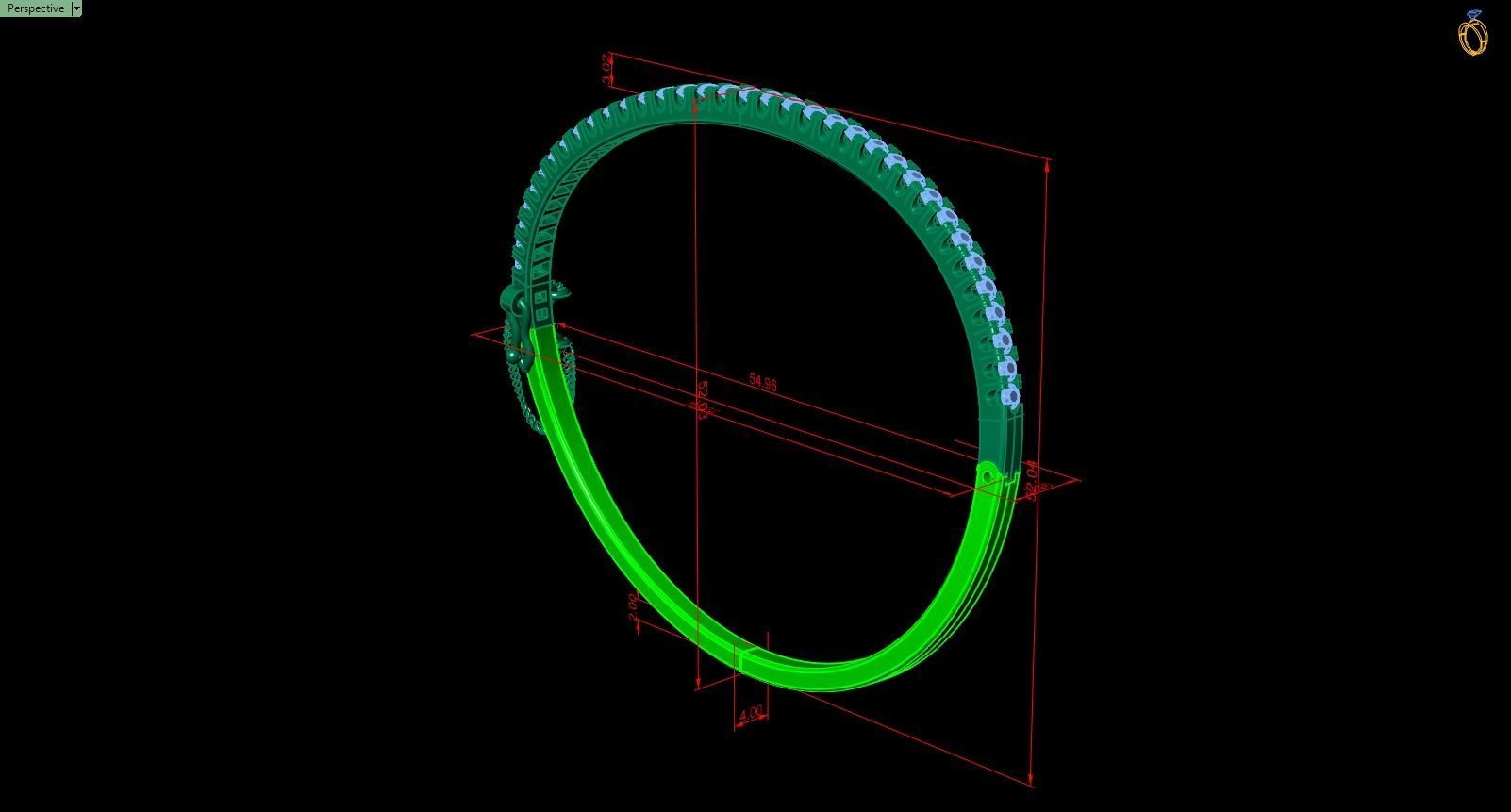 Bracelet 108 3D print model_9
