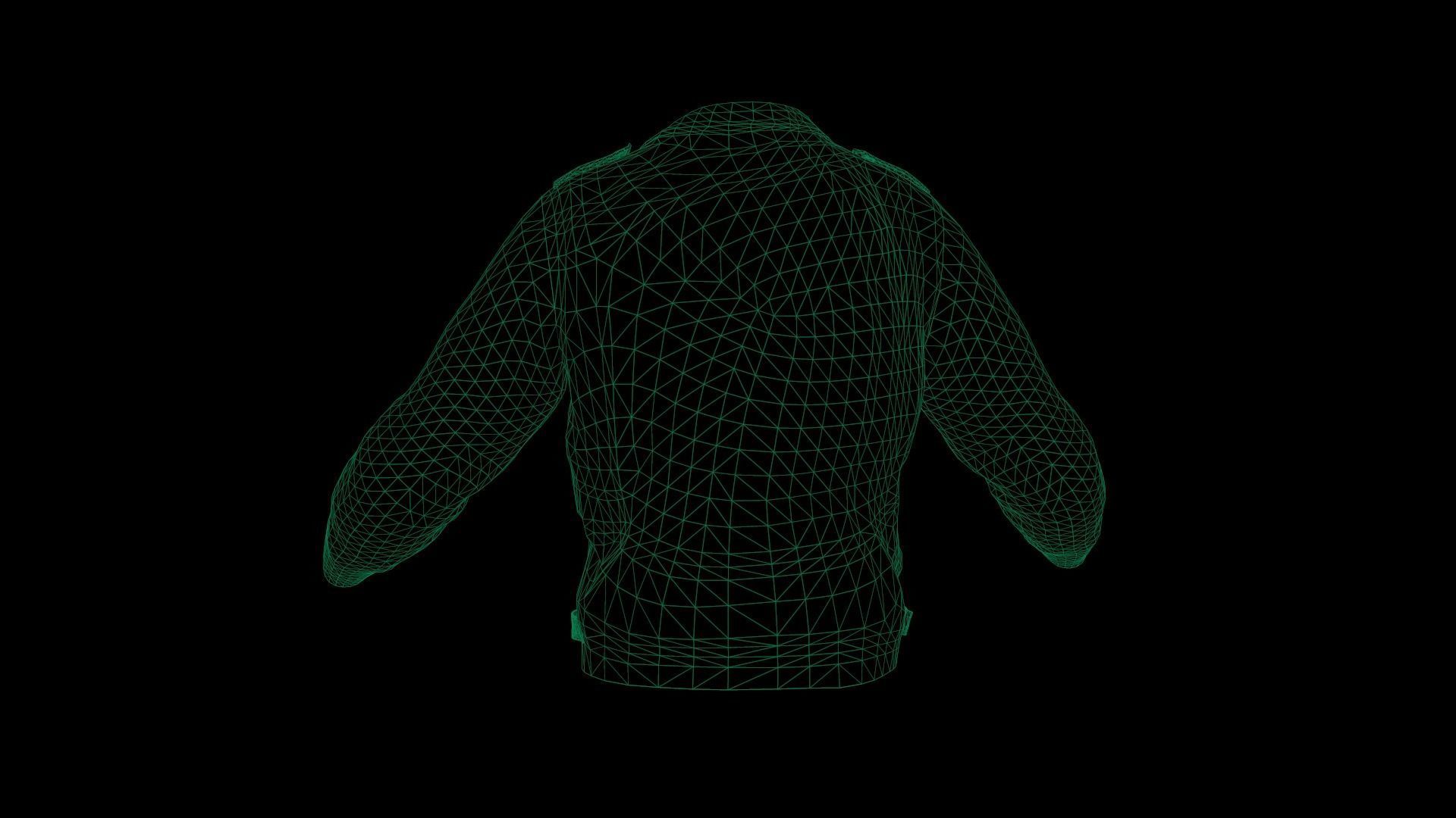 Jacket Low-poly 3D model_16