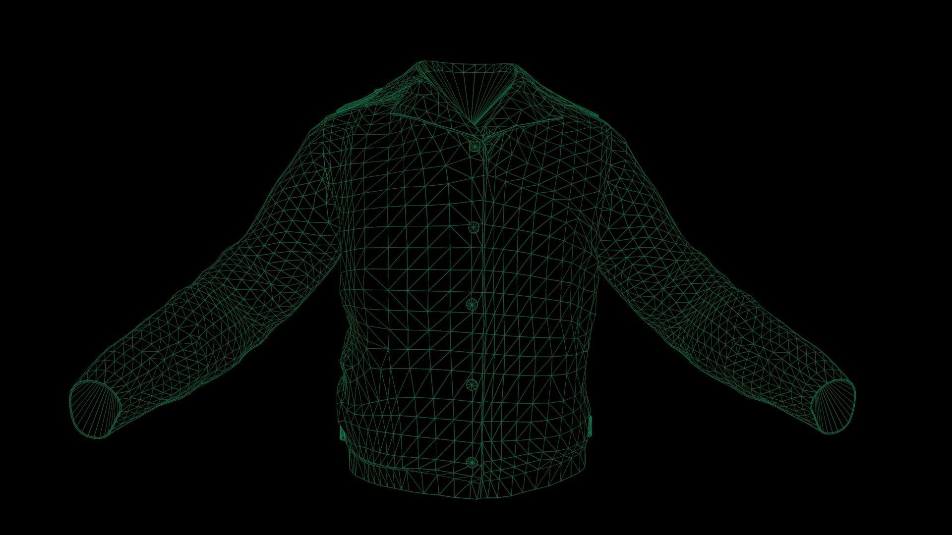 Jacket Low-poly 3D model_14