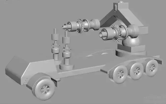 sci fi war robt on a truck