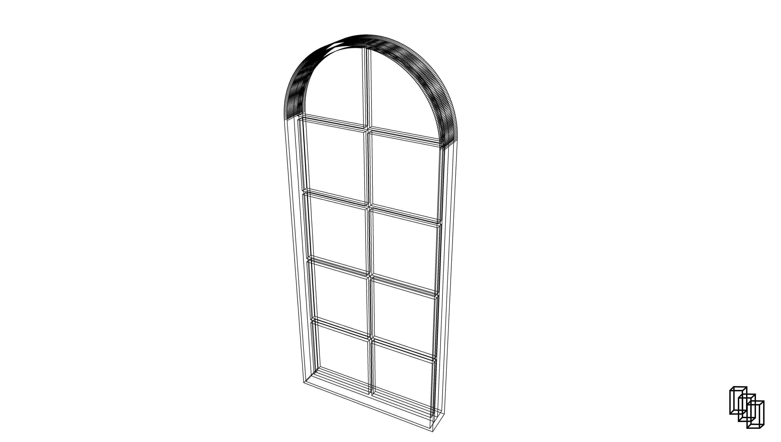 Arched Window 3D model_8