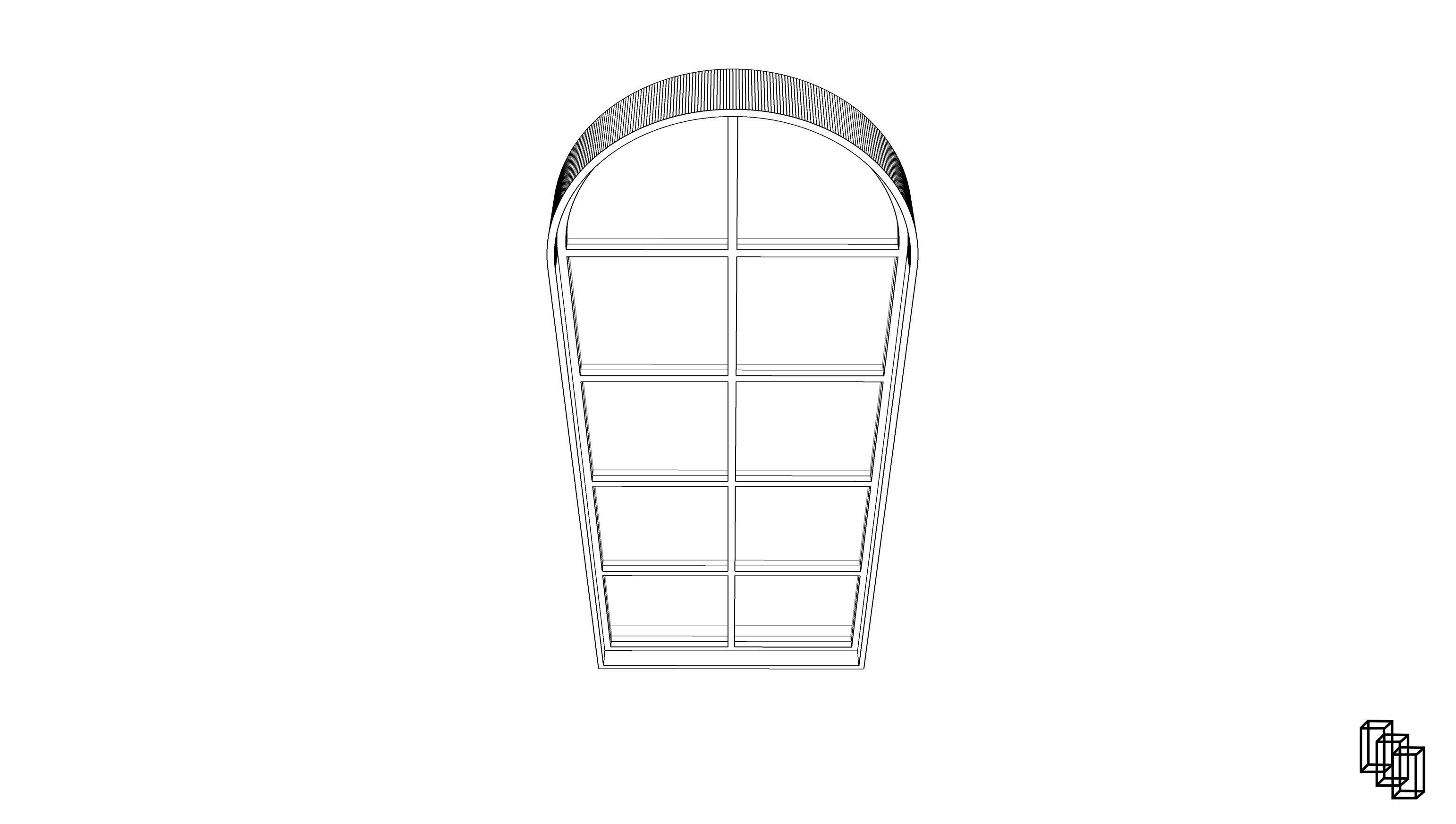 Arched Window 3D model_6