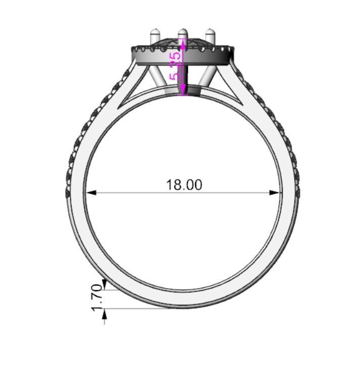 39 Falling Stone Ring 3D print model_4