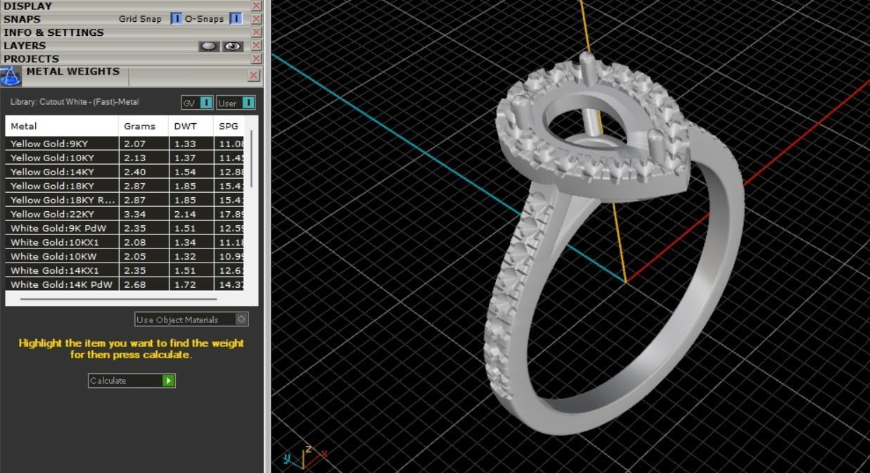 39 Falling Stone Ring 3D print model_7