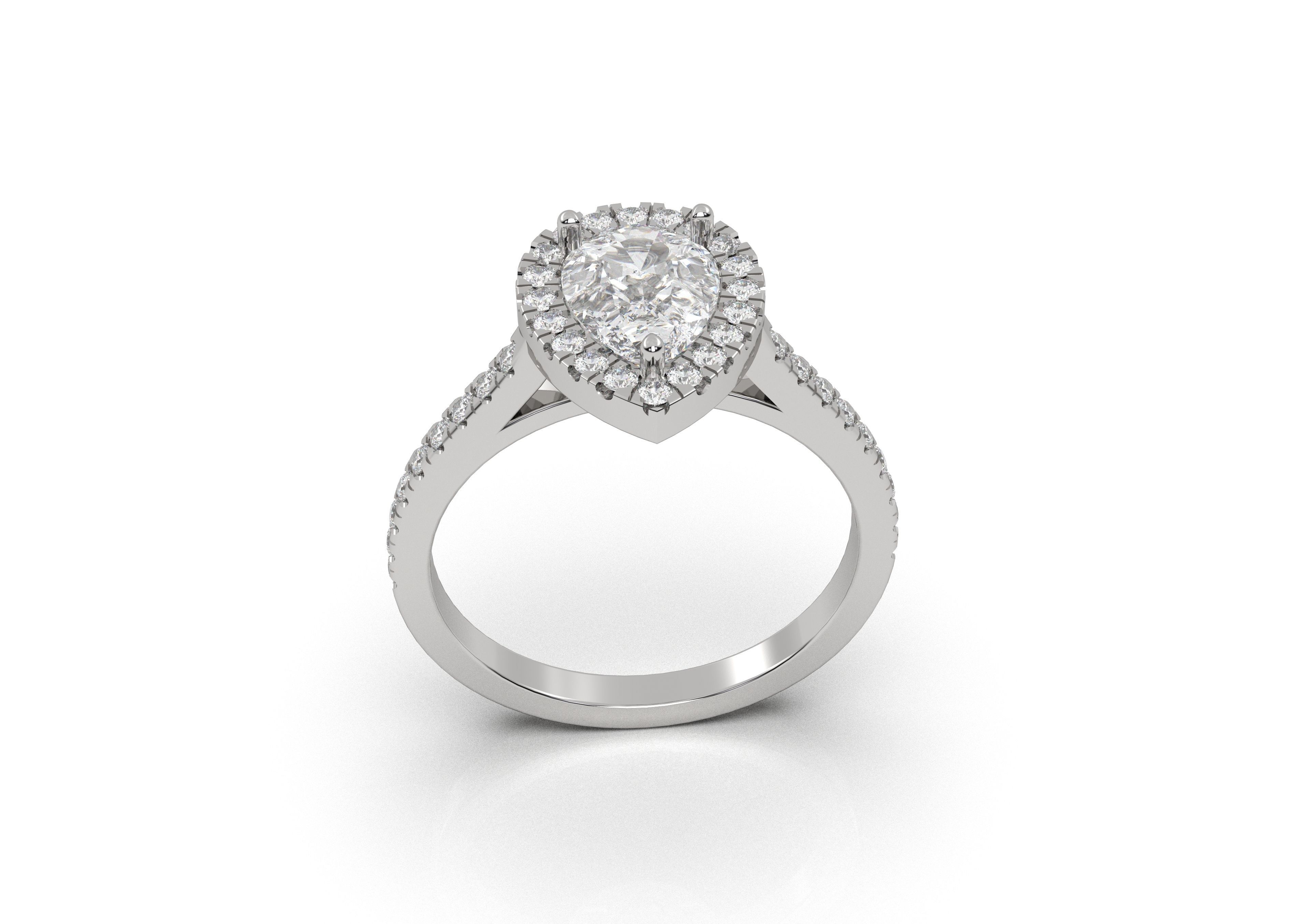 39 Falling Stone Ring 3D print model_1