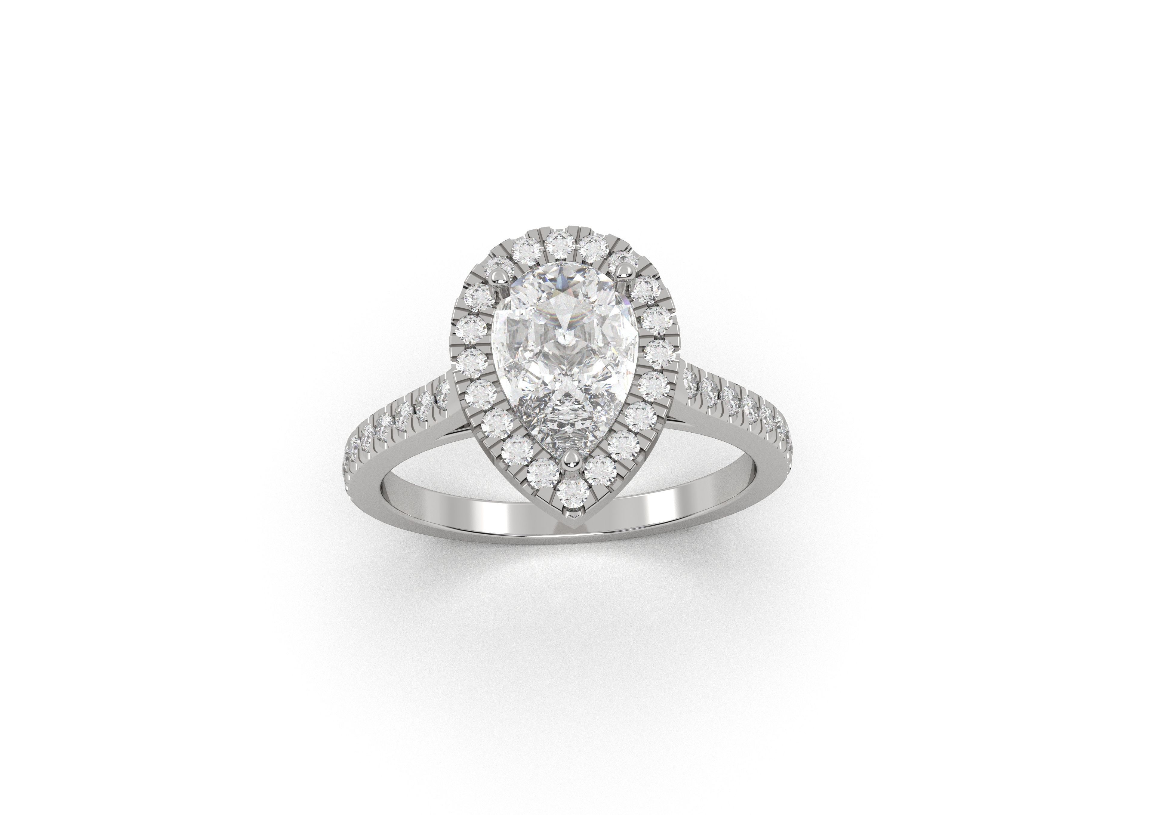 39 Falling Stone Ring 3D print model_2