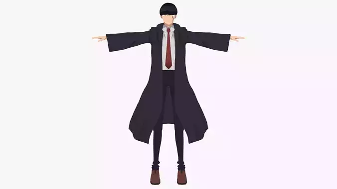 Character Mash - Mashle Low-poly 3D model