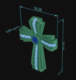 Cross Pendant 31 3D print model_8