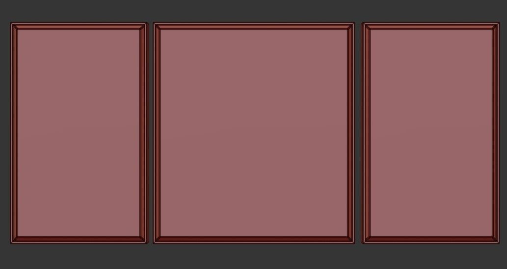 Frames Low-poly 3D model_3