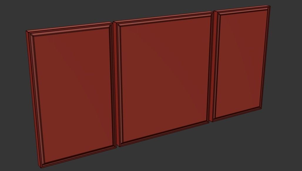 Frames Low-poly 3D model_1