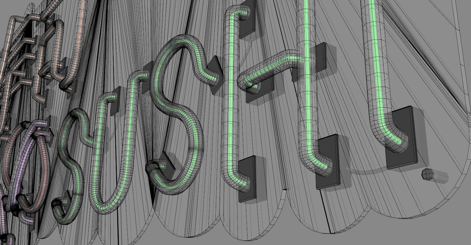 Sushi 1 - Neon Sign 3D model_8