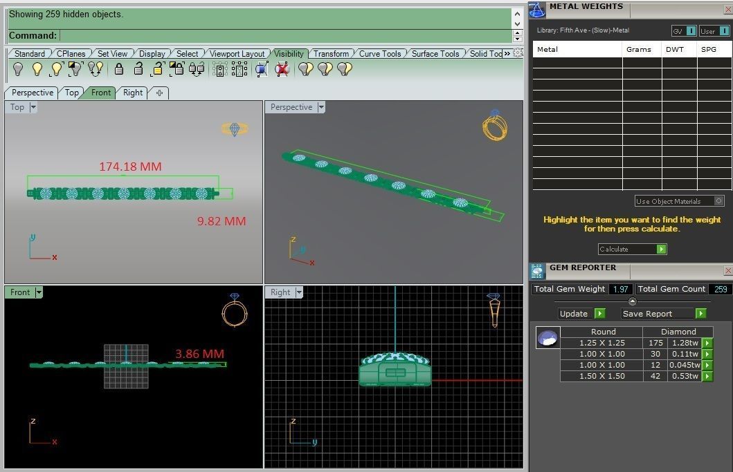Cross Diamond Head Links High Jewelry Bracelet 3dm stl renders 3D print model_3