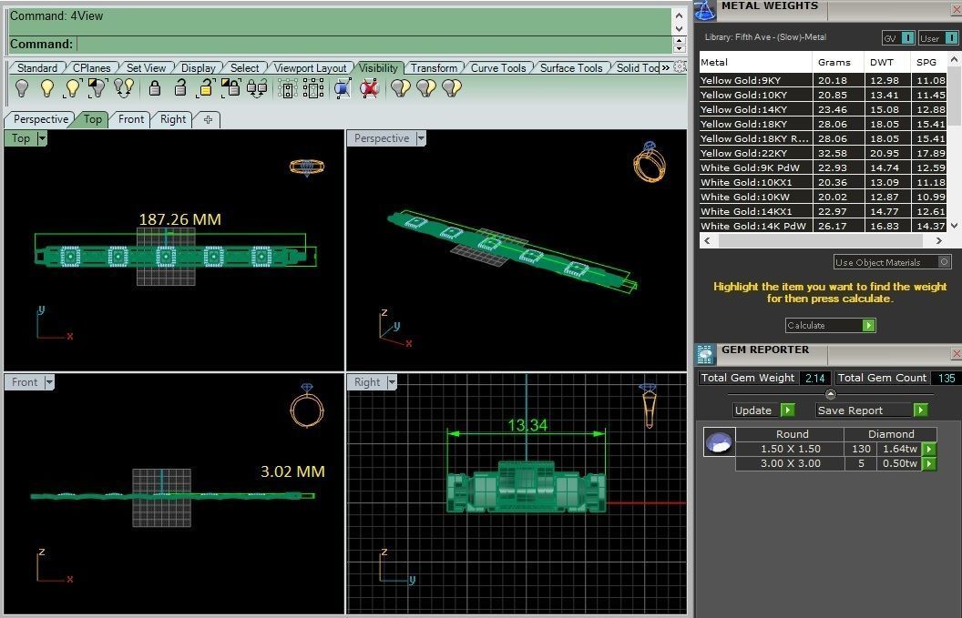 Solitaire Mesh High Jewelry Diamond Bracelet 3dm stl renders 3D print model_3