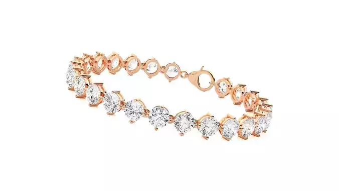 Tennis Bracelet High Jewelry Bracelet 3dm stl renders details 3D print model