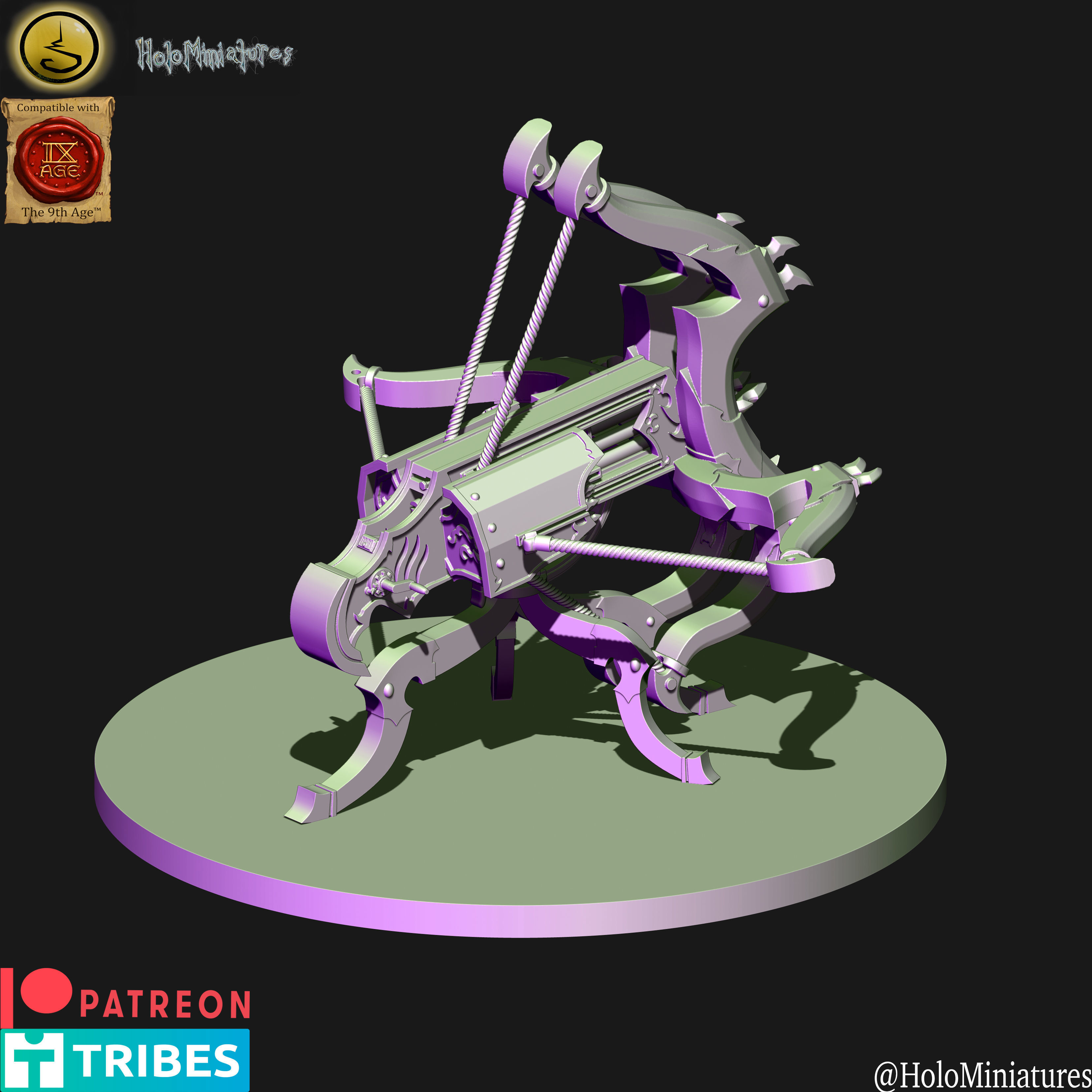 Dark elves Bolt thrower 3D print model_8