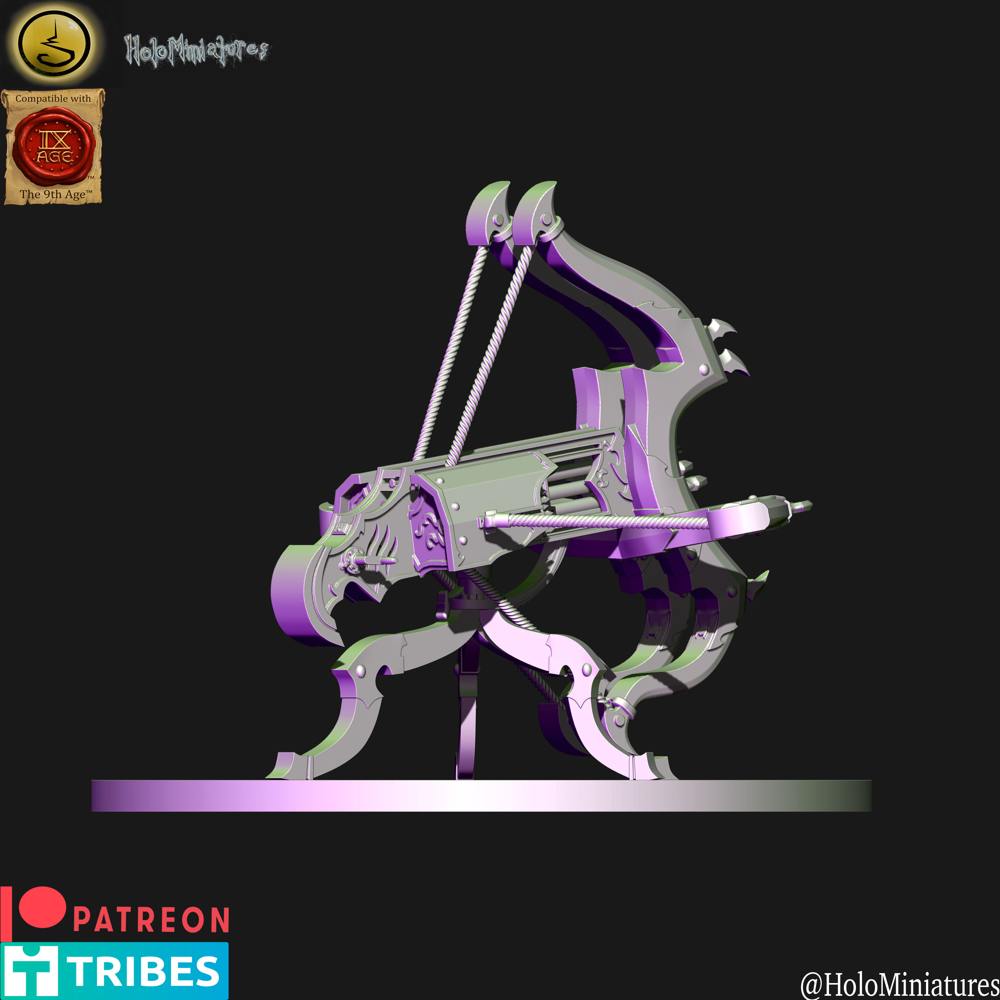 Dark elves Bolt thrower 3D print model_7