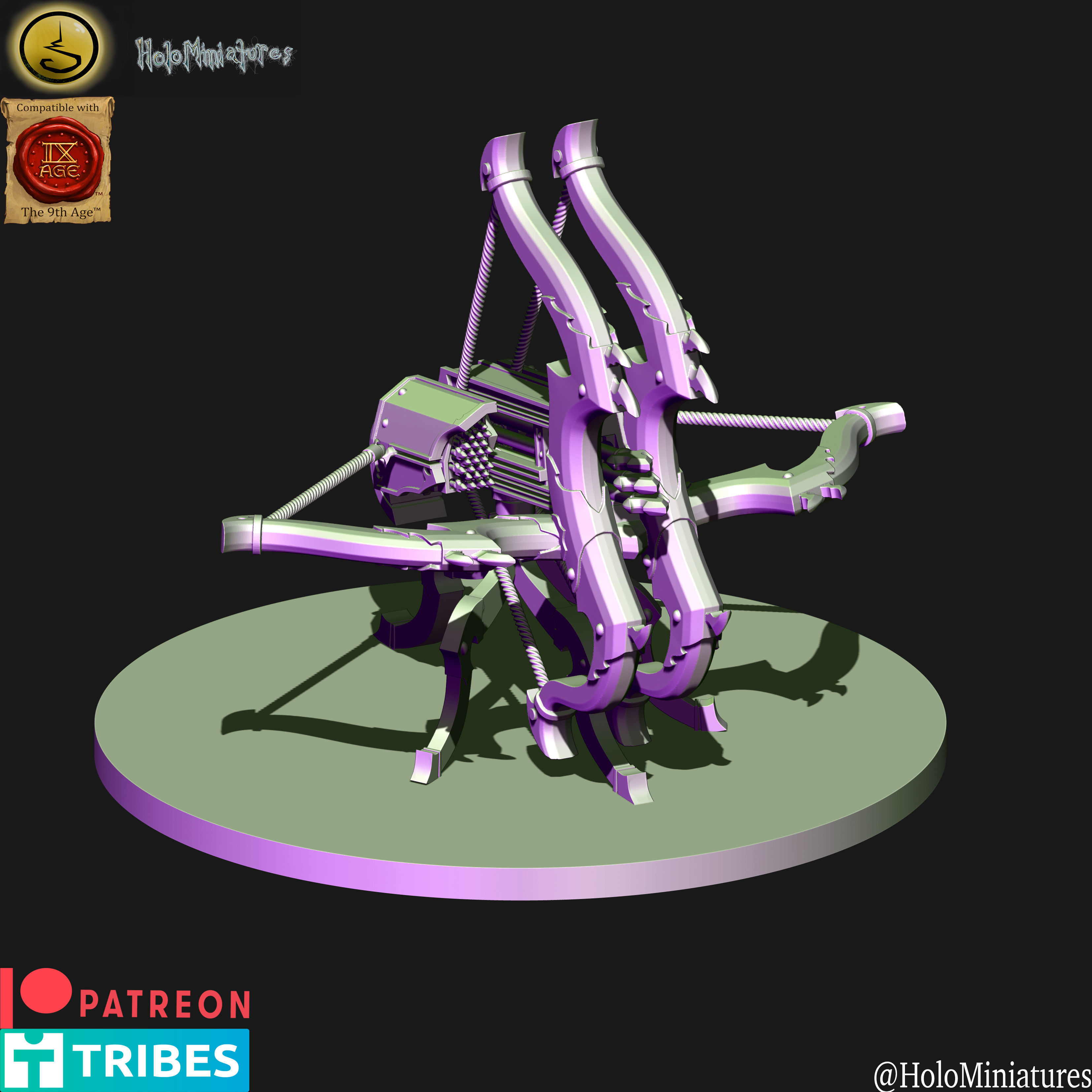 Dark elves Bolt thrower 3D print model_5