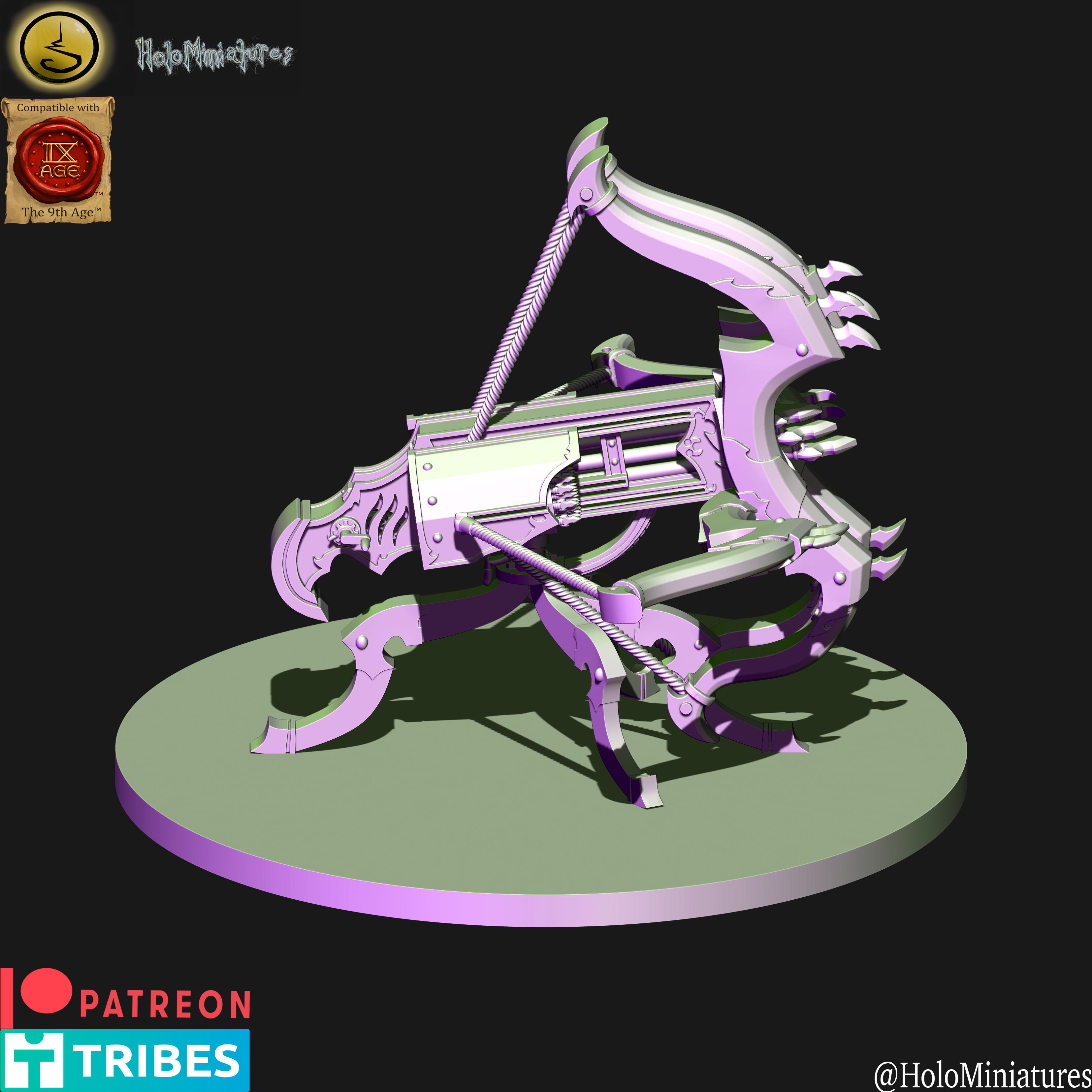 Dark elves Bolt thrower 3D print model_9