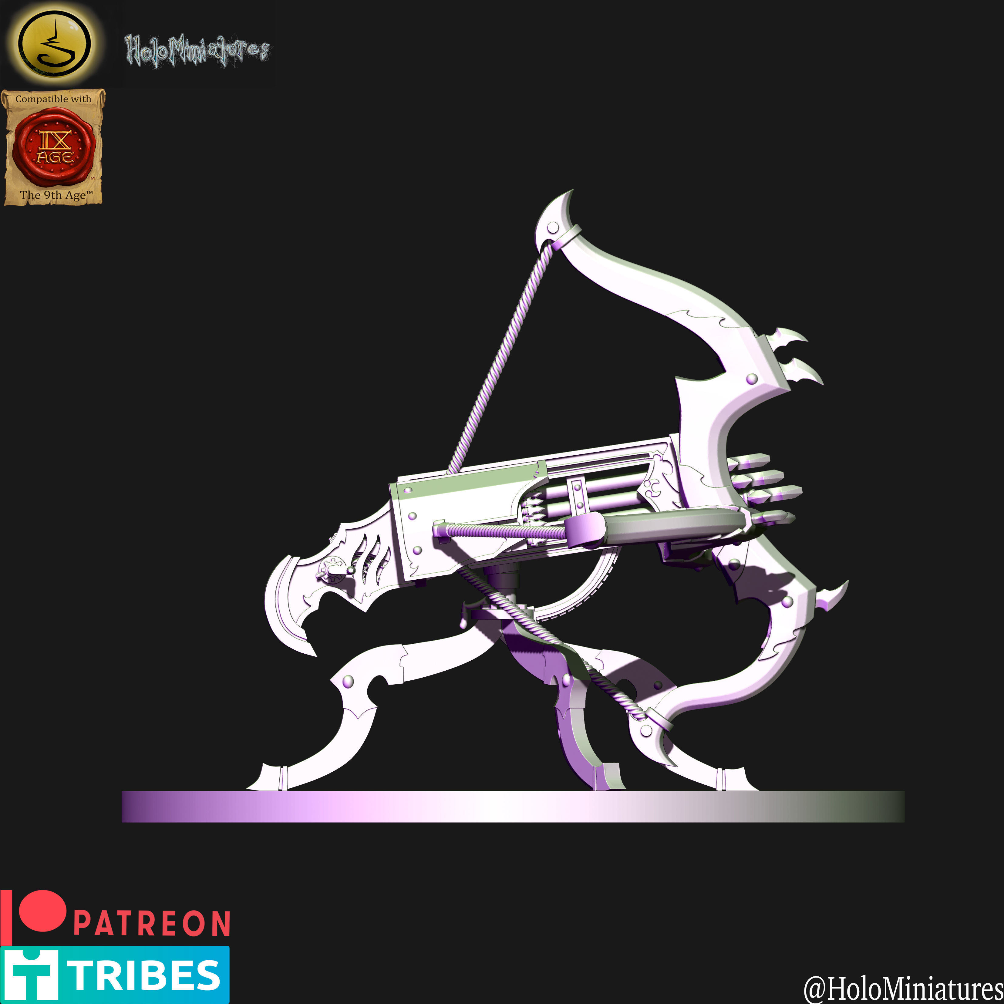 Dark elves Bolt thrower 3D print model_6