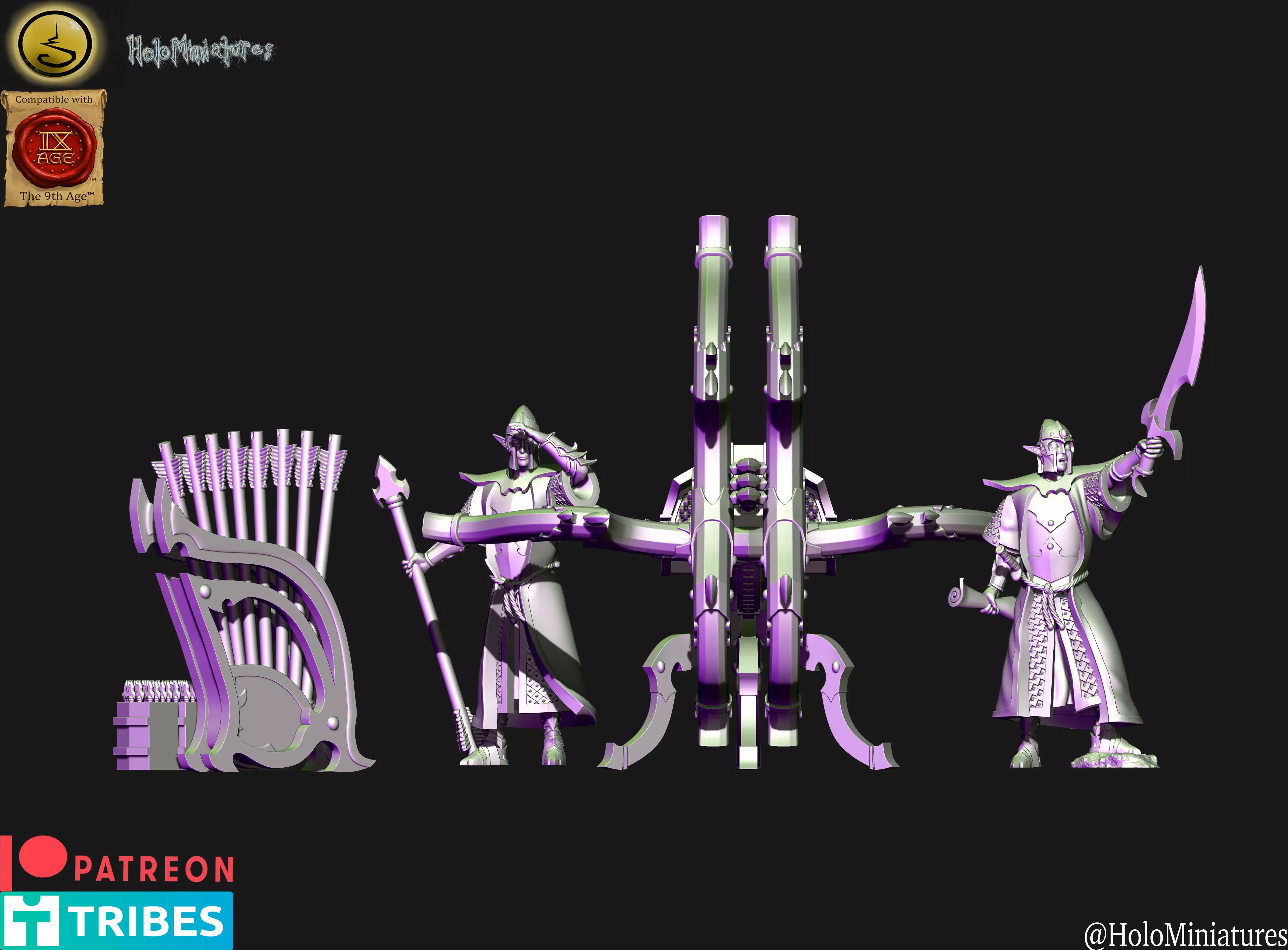 Dark elves Bolt thrower 3D print model_0